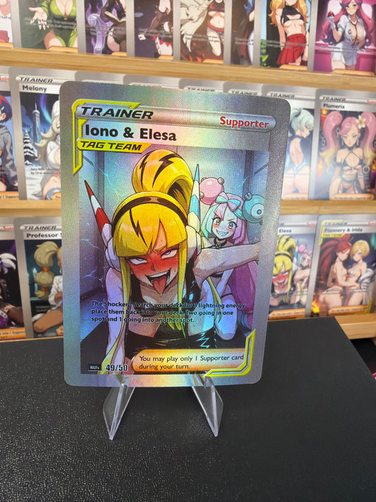 Waifx Single Card - Iono & Elesa Tag Team (HOLO)